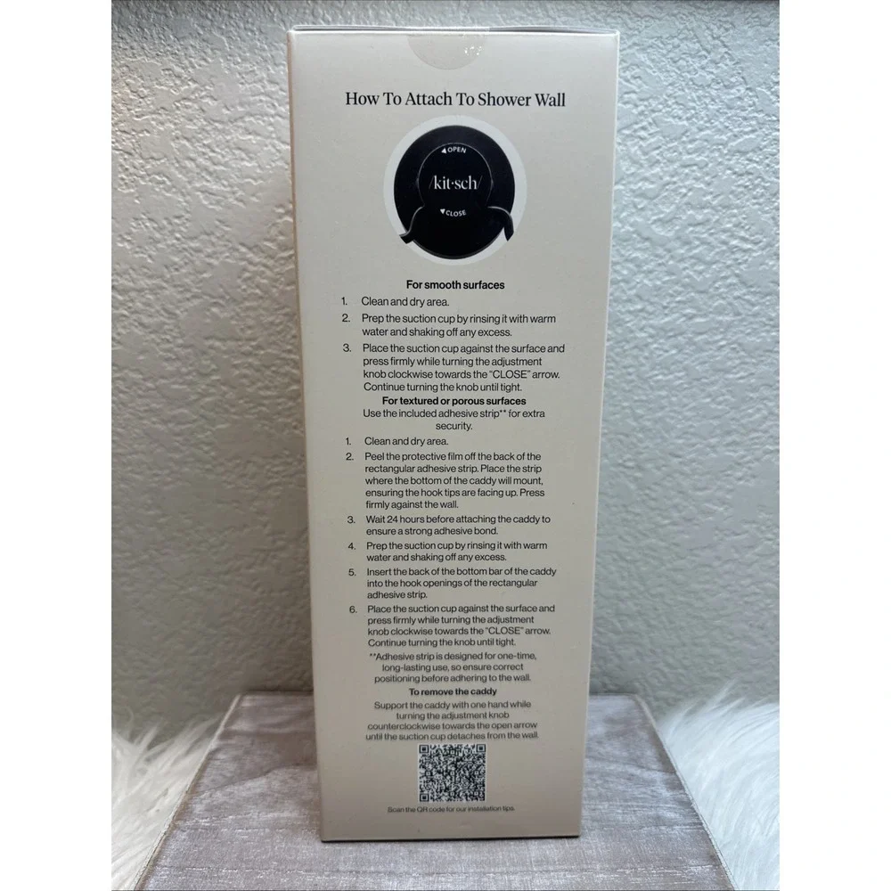 $23‎ 🌙 Kitsch Self Draining Shower Caddy w/ Suction Cup Rust Proof NEW